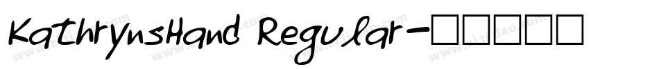 KathrynsHand Regular字体转换